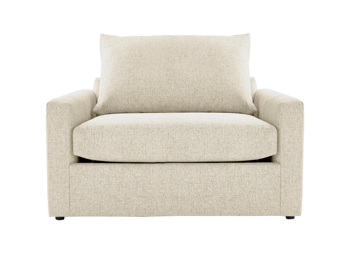 Harper Twin Sofa Bed with Memory Foam Mattress - Cream