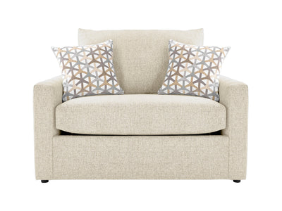 Harper Twin Sofa Bed with Memory Foam Mattress - Cream
