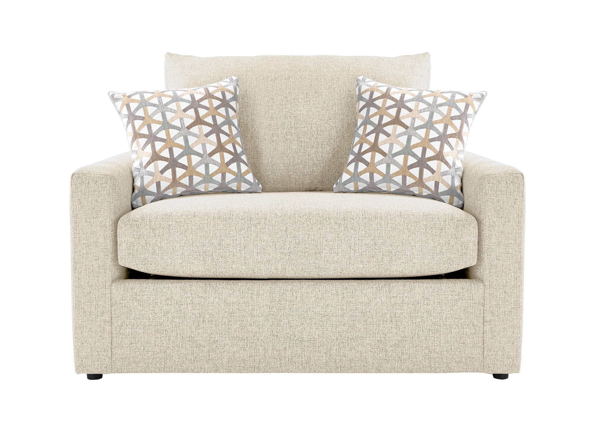 Harper Twin Sofa Bed with Memory Foam Mattress - Cream