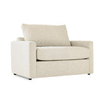 Harper Twin Sofa Bed with Memory Foam Mattress - Cream