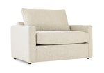 Harper Twin Sofa Bed with Memory Foam Mattress - Cream