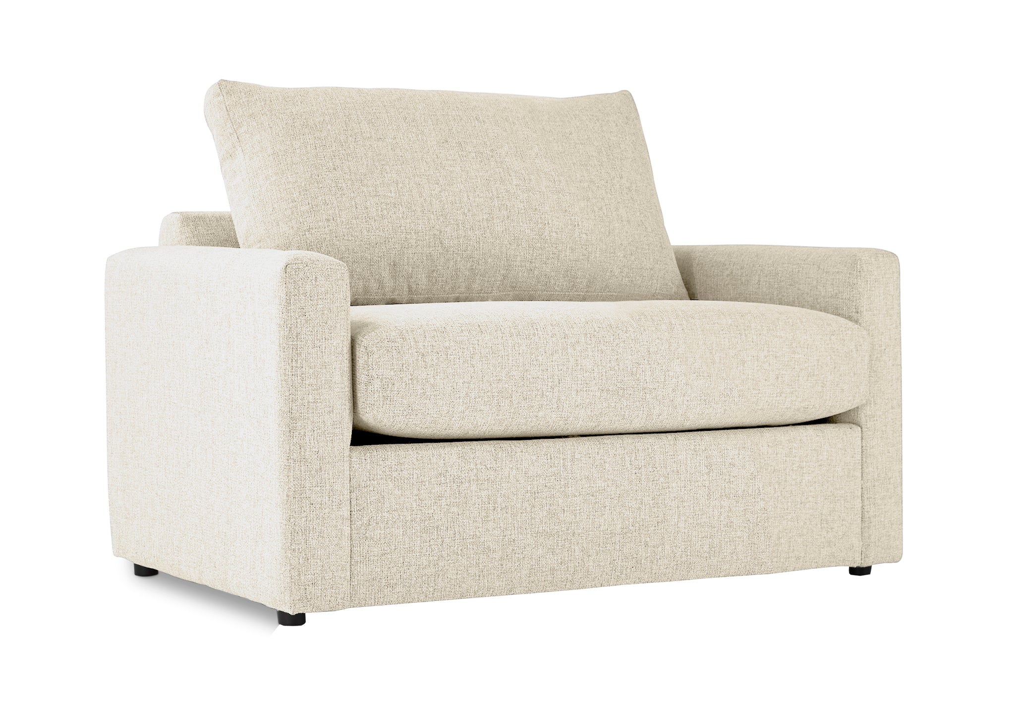Harper Twin Sofa Bed with Memory Foam Mattress - Cream
