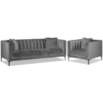Celina Sofa and Chair Set - Light Grey