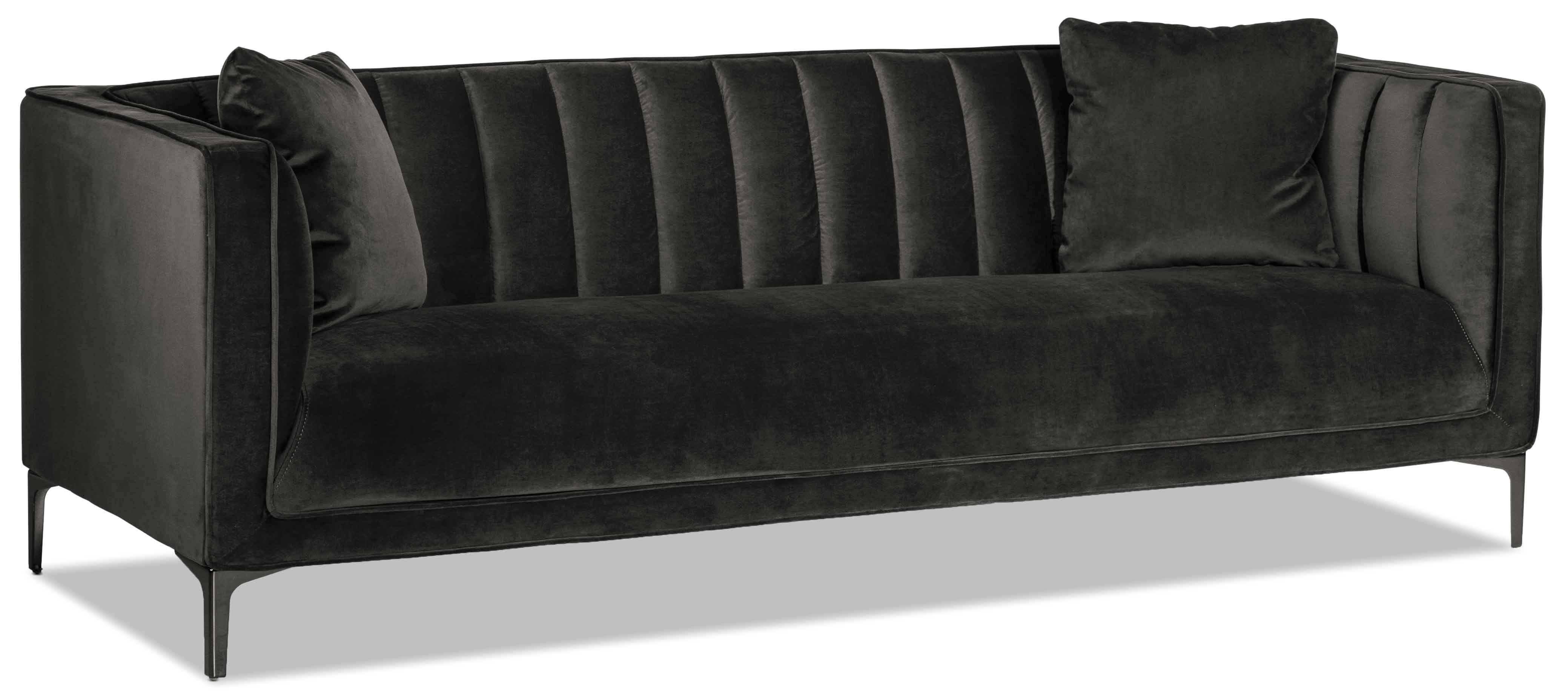 Celina Sofa and Loveseat Set - Dark Grey