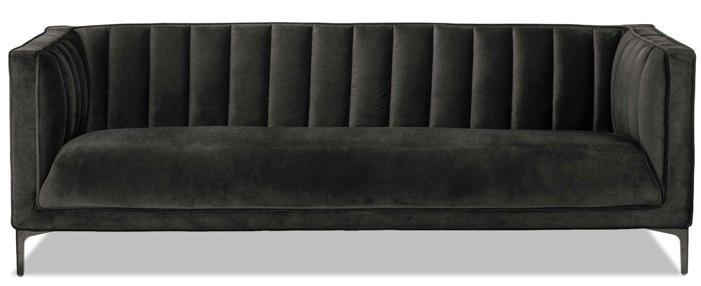 Celina Sofa and Loveseat Set - Dark Grey