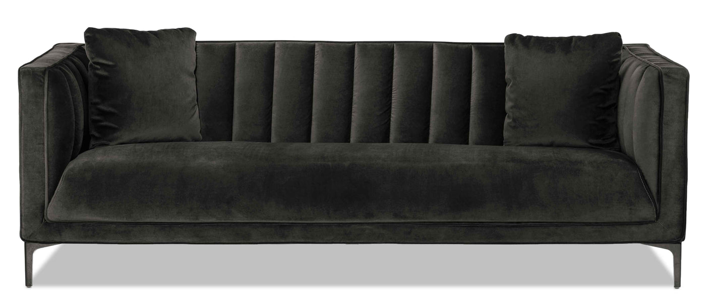 Celina Sofa and Loveseat Set - Dark Grey