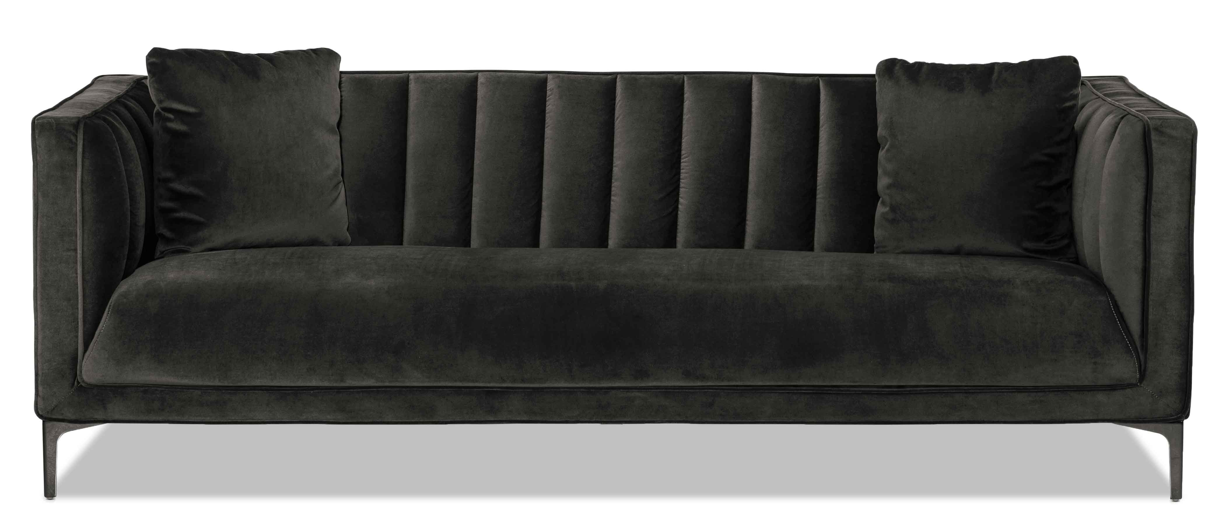 Celina Sofa and Loveseat Set - Dark Grey