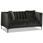Celina Sofa and Loveseat Set - Dark Grey