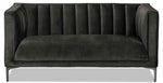Celina Sofa and Loveseat Set - Dark Grey