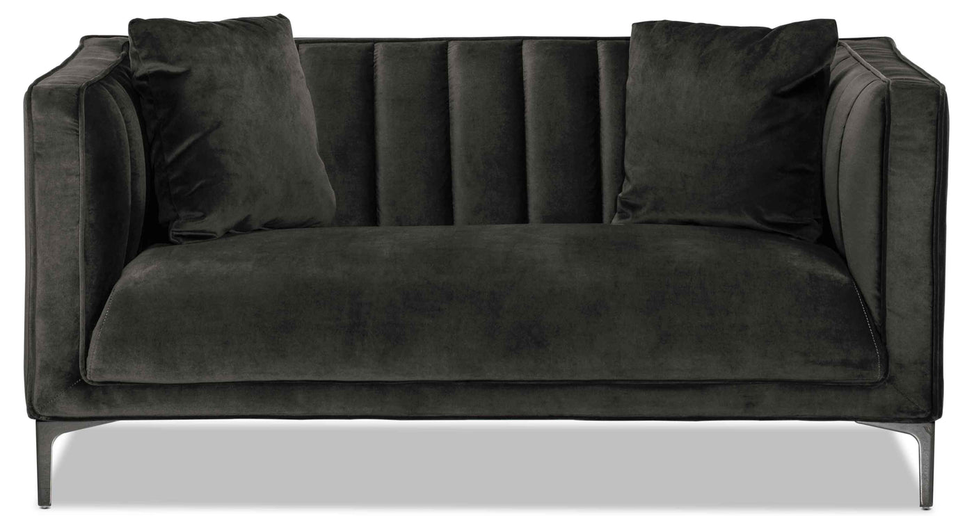 Celina Sofa and Loveseat Set - Dark Grey