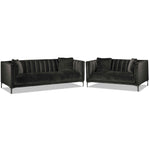 Celina Sofa and Loveseat Set - Dark Grey