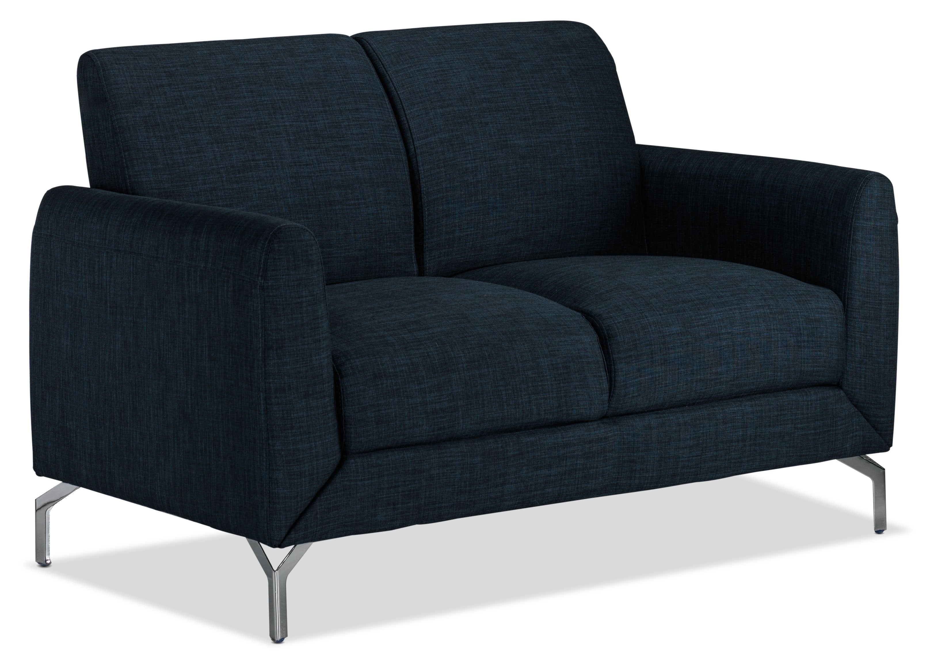 Ryan Sofa and Loveseat Set - Dark Blue