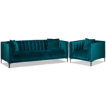 Celina Sofa and Chair Set - Green