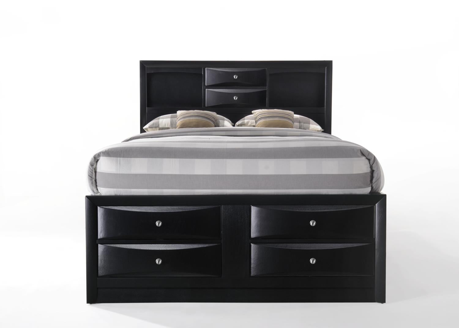Hillary King Platform Storage Bed - Black