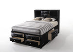 Hillary Queen Platform Storage Bed - Black