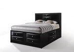 Hillary Queen Platform Storage Bed - Black