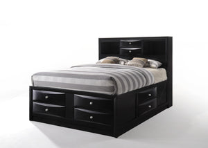 Hillary Queen Platform Storage Bed - Black
