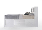 Hillary Full Platform Storage Bed - White