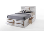 Hillary Full Platform Storage Bed - White