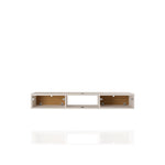 Lekedi 63" Entertainment Centre / Floating Desk – Cream / Cinnamon