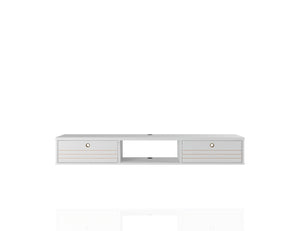Lekedi 63" Entertainment Centre / Floating Desk – White