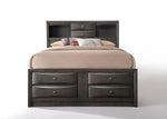 Hillary Queen Platform Storage Bed - Grey Oak