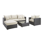 Crawley Outdoor Coffee Table - Beige and Black