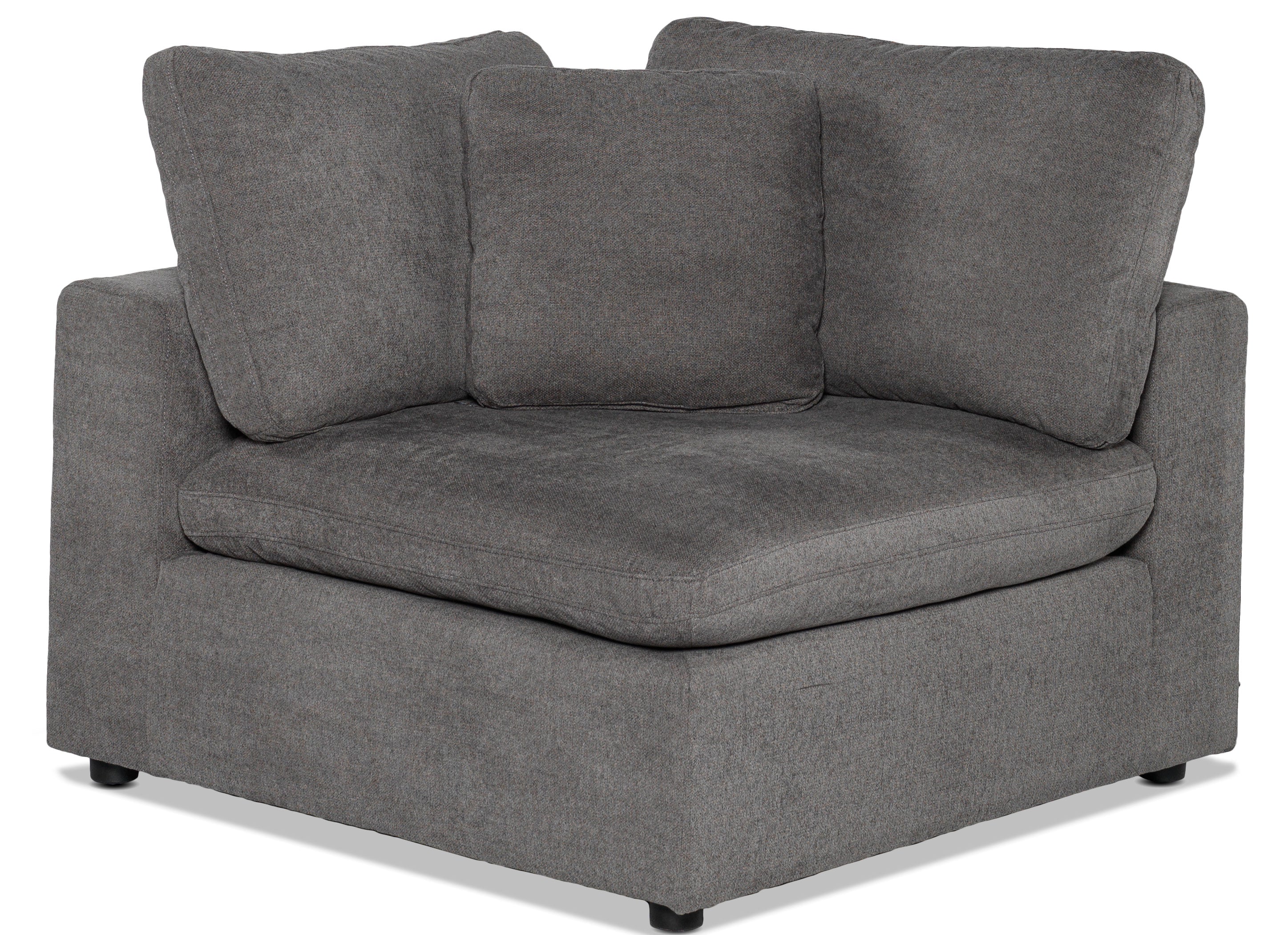 Cirrus 5-Piece Modular Sectional with Ottoman - Grey