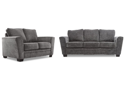 Daisy Sofa and Loveseat - Charcoal