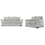 Daisy Sofa and Loveseat - White