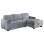 Oats 2-Piece Reclining Sectional with Storage - Grey