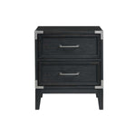 Laguna Night Table - Weathered Oak, Black