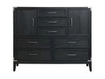 Laguna 7 Drawer 2 Door Master Chest - Weathered Oak, Black