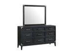 Laguna 6-Piece Queen Bedroom Package - Weathered Oak and Black
