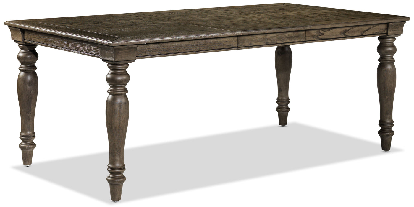 Bilboa 6-Piece Dining Room Set with Bench - Roasted Oak