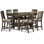 Bilboa 7-Piece Counter Height Dining Room Set - Roasted Oak