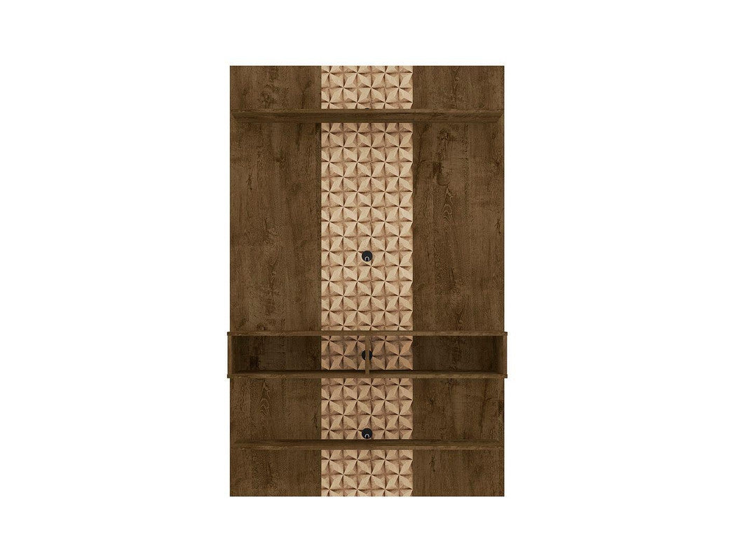 Cingoli Floating Entertainment Centre - Rustic Brown/3D Brown Print