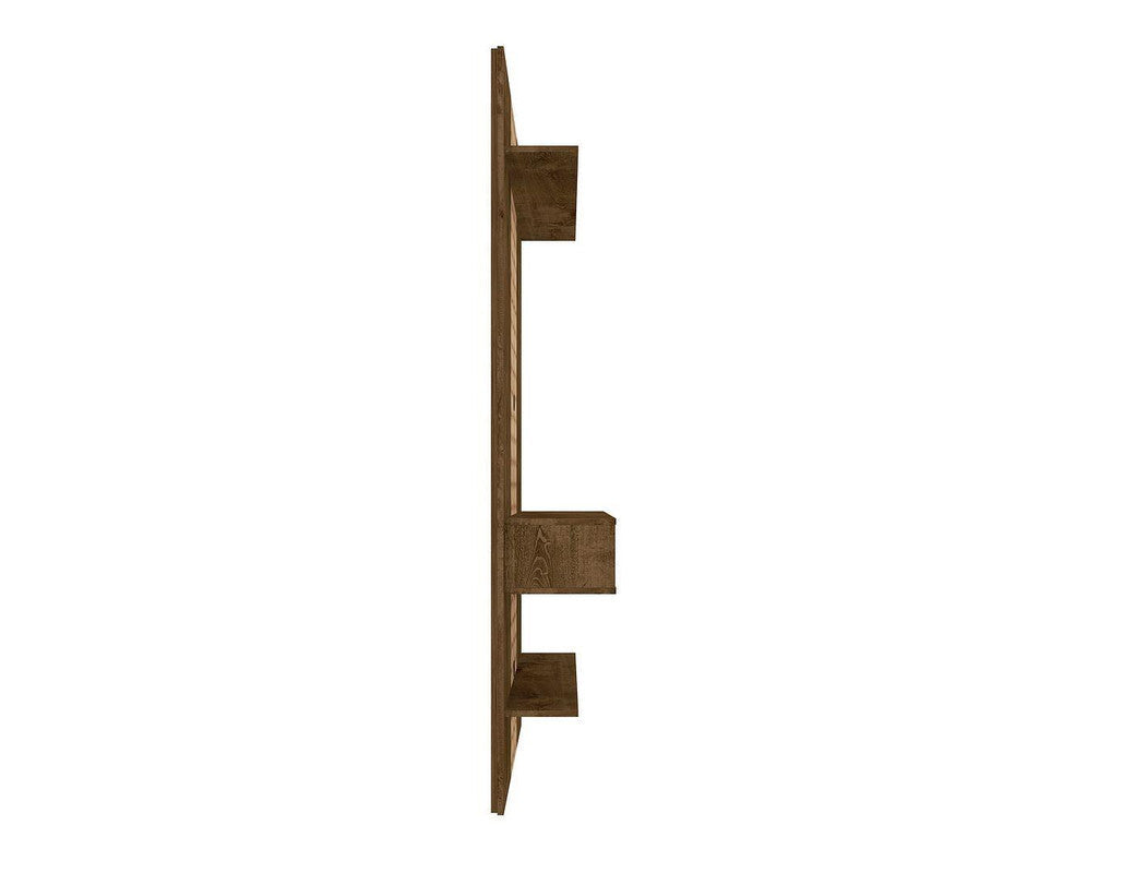 Cingoli Floating Entertainment Centre - Rustic Brown/3D Brown Print