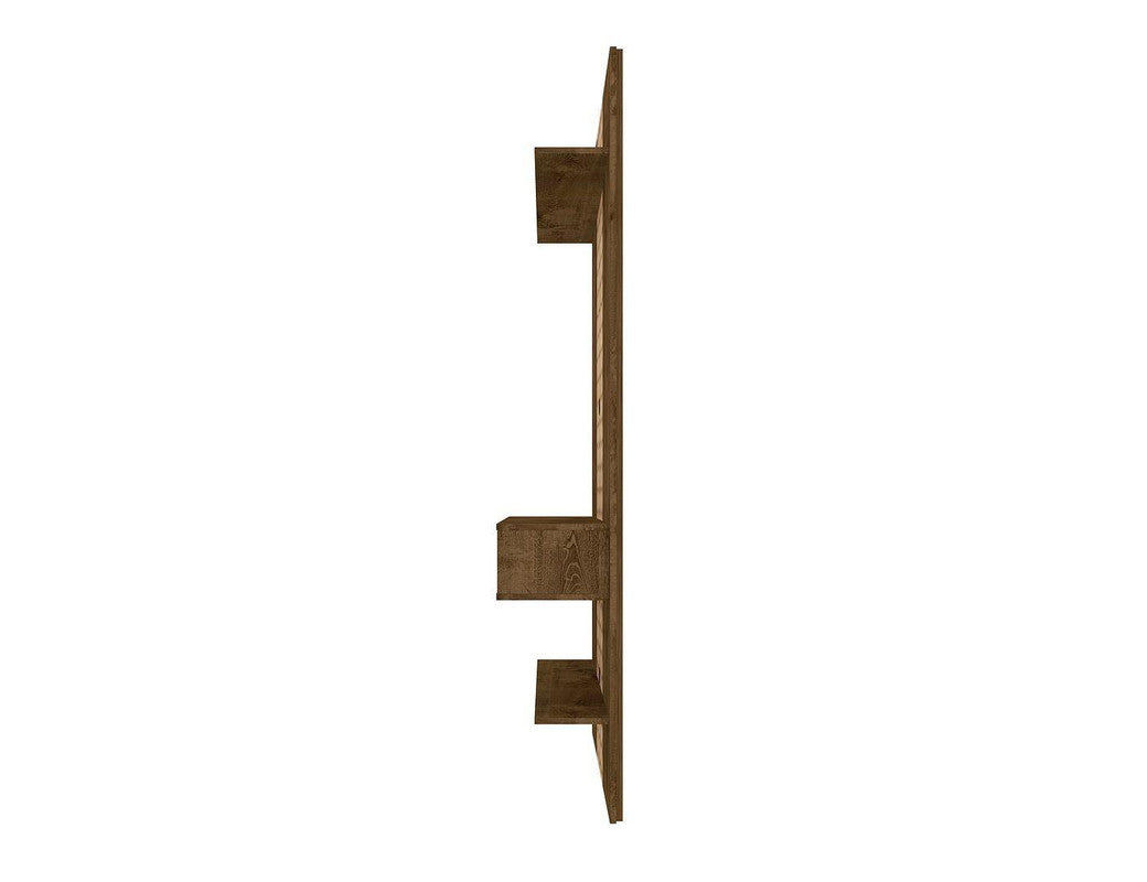 Cingoli Floating Entertainment Centre - Rustic Brown/3D Brown Print
