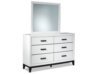 Frost 6 Drawer Dresser - White, Black