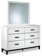 Frost 6-Piece Full Bedroom package - White, Black
