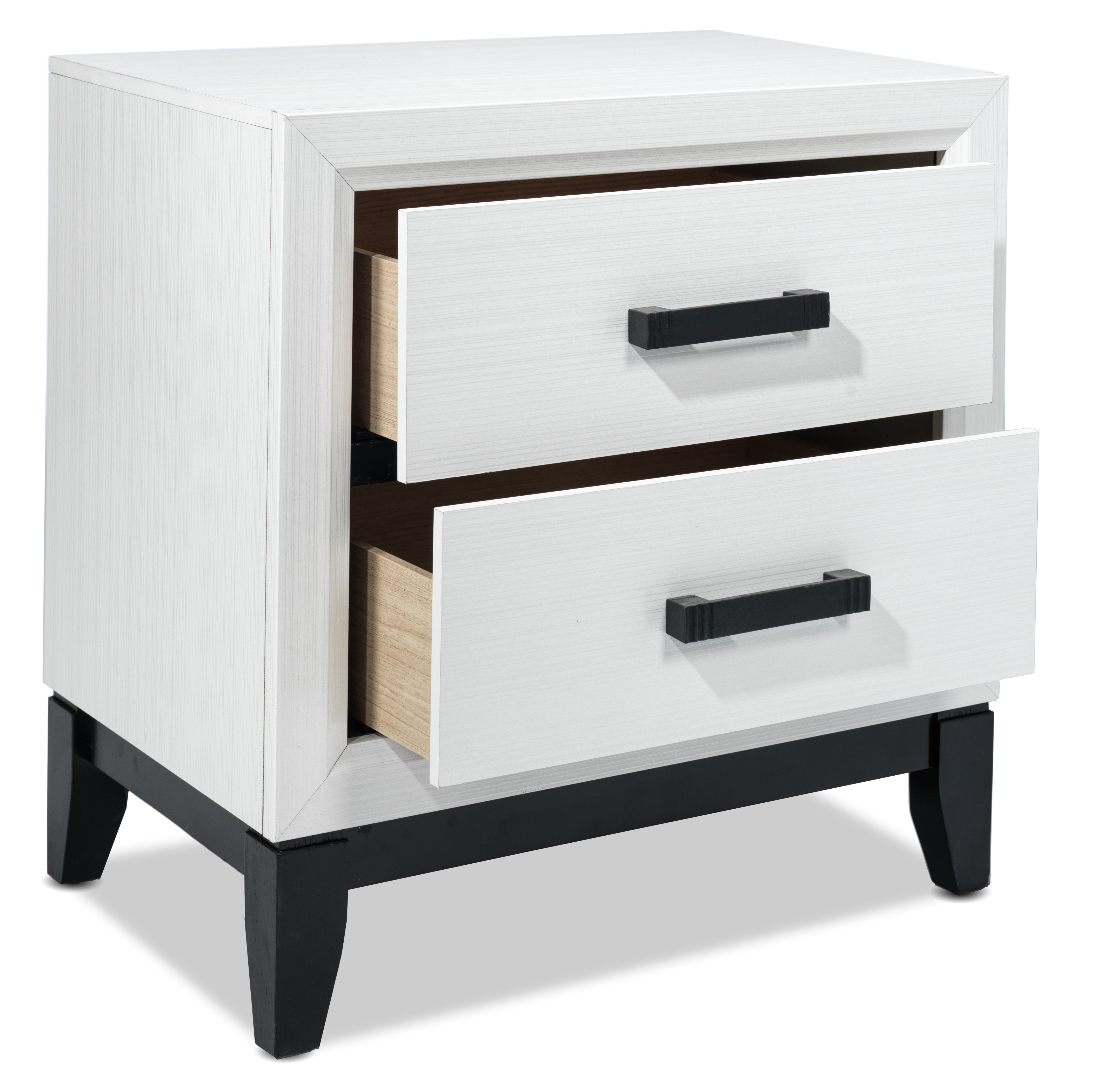 Frost 6-Piece Full Bedroom package - White, Black