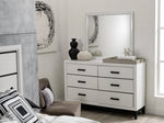 Frost 6 Drawer Dresser - White, Black