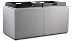 Malmo Ottoman - Light Grey
