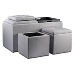Malmo Ottoman - Light Grey