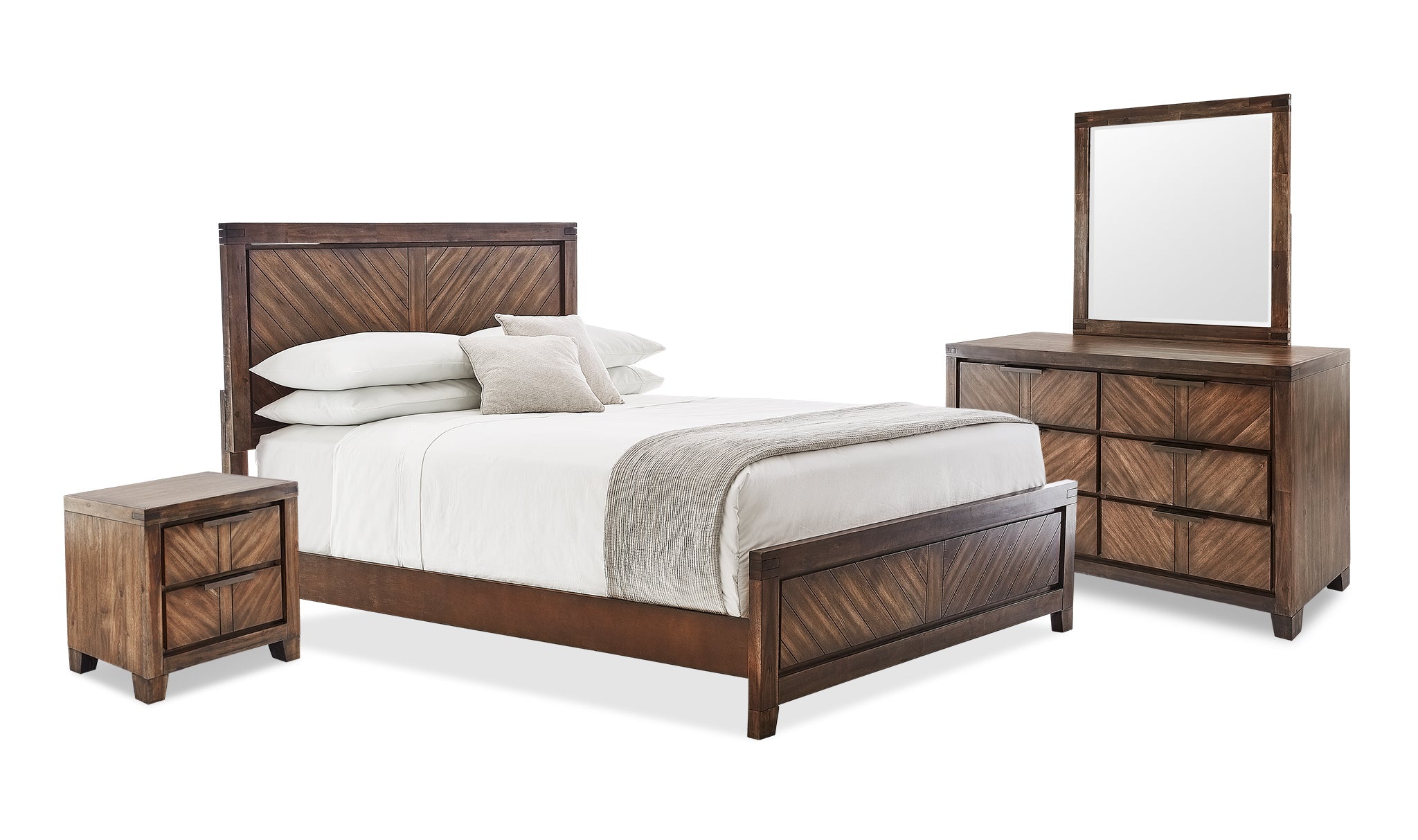 Nathan 6-Piece King Bedroom Set - Brown