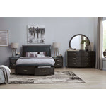 Cinema 6-Piece Queen Storage Bedroom Set - Charcoal