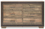 Orlando 6-Piece King Bedroom Set - Weathered Brown