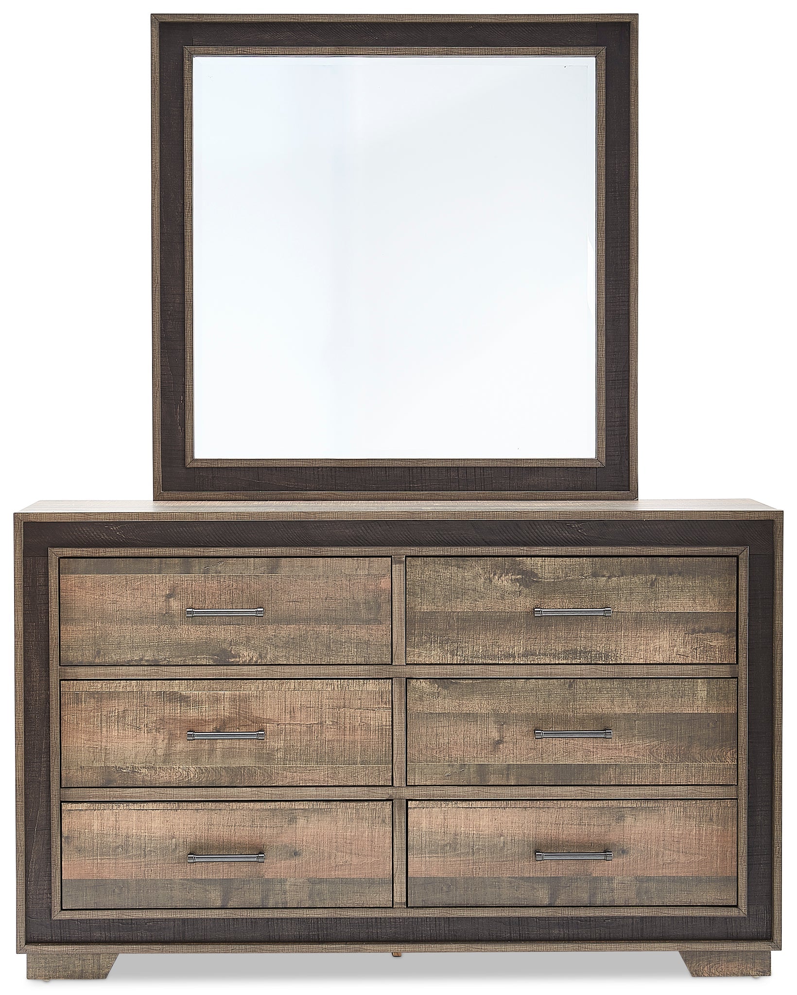 Orlando 6-Piece King Bedroom Set - Weathered Brown