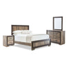 Orlando 6-Piece King Bedroom Set - Weathered Brown